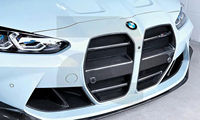 Grille avant en fibre de carbone sèche style ST pour BMW G80 G81 M3 G82 G83 M4, garniture de cadre double calandre, séparateur de pare-chocs avant, pièces de tuning