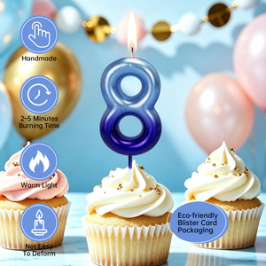 <span class=keywords><strong>Bougies</strong></span> d'anniversaire numérotées dégradées en gros (0-9) – <span class=keywords><strong>Bougies</strong></span> numérotées pour la fête du <span class=keywords><strong>16</strong></span>ème anniversaire, le Nouvel An et les anniversaires - Product Image 4