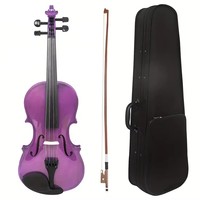 Violon rose 4/4 rétro en épicéa massif mat de haute qualité, accessoires pour adultes, niveau débutant, examen de jeu
