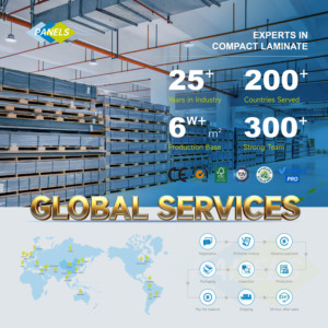 Pannello Laminato Compatto Fenolico Ignifugo e Idrorepellente per Pareti <span class=keywords><strong>Decorative</strong></span> Effetto Legno Divisori per Bagni e Toilette per Hotel - Product Image 2