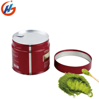 Latas de Metal Personalizadas de Lujo para Envasado de Granos de Café, Selladas al Vacío, Herméticas, Redondas, para Té Verde Matcha en Polvo