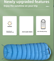 Sac de couchage en duvet d'oie blanc à 90% pour adultes, camping en plein air, portable, chaud, hiver, ultraléger, équipement de sac de couchage en duvet d'oie