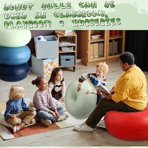 Chaises de yoga gonflables flexibles pour la salle de classe, pompe, ballon d'exercice en PVC en forme de donut, entraînement d'équilibre et de stabilité, maison, bureau, salle de sport, entraînement - Product Image 5
