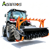Débroussailleuse Tractée pour Défrichage, Largeur de Travail 1,2 m, Entraînement par Embrayage Dynamique (PTO), Attelage 3 Points, Rotor à Marteaux pour Mauvaises Herbes et Charrues