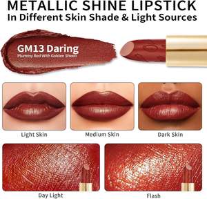 ลิปสติกเนื้อครีม Oulac สีแดงด้าน เนื้อเมทัลลิก ให้ความเงางาม ติดทนนาน สีชัด ชุ่มชื้น สบายผิว ปราศจากส่วนผสมจากสัตว์ ขนาดปกติ 4.3 กรัม - Product Image 5