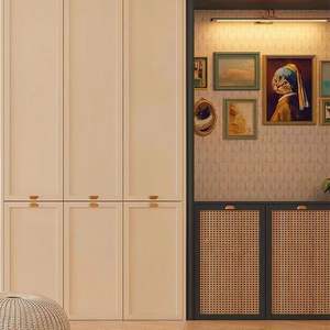 Armoire de chambre principale de style minimaliste français contemporain, série crème, sensation haut de gamme - Product Image 5