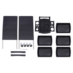 Chariot de <span class=keywords><strong>coiffure</strong></span> <span class=keywords><strong>professionnel</strong></span> mobile noir avec armoire - Product Image 5