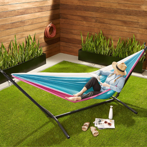 Blue Pink Nylon Beach <b>Hammock</b> Outdoor Camping Casual Style Parachute <b>Hammock</b> - Product Image 5
