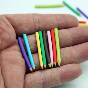 Accessoires pour crayons miniatures colorés et effaçables BTXIXI, fournitures d'apprentissage miniatures réalistes - Product Image 4