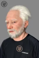 Máscara de Silicona Ultra Realista Personalizable para Personas Mayores, Disfraz de Anciano de Cabeza Completa con Cabello Blanco y Barba