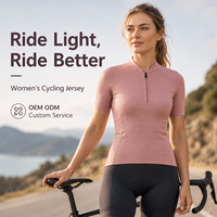 Jersey de Ciclismo para Mujer al por Mayor OEM, Transpirable, de Manga Corta, para Bicicleta de Carretera, para Pedidos al por Mayor de Marca Personalizada