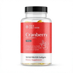 Complément Alimentaire Antioxydant de Qualité Supérieure à Base de Canneberge en Gélules Molles pour Adultes, Marque Privée, Certifié GMP, Vente en Gros, Capsules Molles pour la Santé - Product Image 1