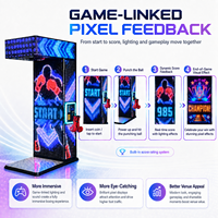 Machine de boxe commerciale Neofuns Boxing Pixel avec écran LED à matrice de points dynamique, notation automatique et effets lumineux d'arcade