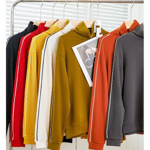 เสื้อพูลโอเวอร์ผ้าฝ้ายฟลีซสำหรับผู้หญิง คอตั้งสองชั้น พิมพ์ลายโลโก้แบบกำหนดเองคุณภาพสูงด้วยเทคนิคการถ่ายเทความร้อน - Product Image 1