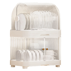 Égouttoir <span class=keywords><strong>de</strong></span> comptoir non pliable en plastique <span class=keywords><strong>de</strong></span> luxe léger pour évier <span class=keywords><strong>de</strong></span> cuisine, avec porte <span class=keywords><strong>de</strong></span> <span class=keywords><strong>rangement</strong></span> et égouttoir supérieur pour tasses, pour <span class=keywords><strong>armoire</strong></span> <span class=keywords><strong>de</strong></span> cuisine, respirant - Product Image 4