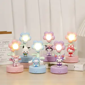 Doux et charmant Sanrio Tournesol Petite Veilleuse LED Veilleuse pour enfants Veilleuse tournesol Kuromi