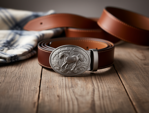 Fibbia Rotonda Grande in Lega Argento Opaco Nero 4,5 cm, Fibbia per Cintura in Lega Pressofusa - Product Image 2