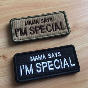 MAMMA DICE CHE SOIO SPECIALE Patch Tattico Ricamato Personalizzato, Patch in Tessuto 3D da Cucire, Decorazione in Pizzo per Cappello, Jeans, Logo Personalizzato - Product Image 1