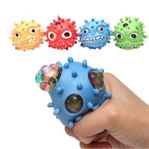 Custom Fidget Toy-Tpr Stress-Relief <b>Squeeze</b> -Halloween-Themed Virus Bead <b>Ball</b> for Fidgeting and Relaxation - Product Image 1