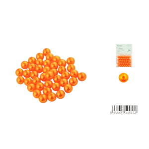 Perle di ilan rotonde arancioni da 10 mm, 20 g, per la creazione di gioielli - Product Image 2