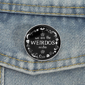 Pin Enamel We Are the Weirdos Mister, Simbol Tengkorak Bulan Punk Mistis, Bros, Lencana Kerah Pakaian, Perhiasan, Hadiah, Grosir - Product Image 1