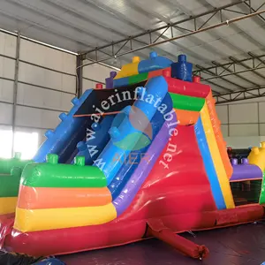 Nouveau produit conçu Building Block obstacle gonflable parcours d'obstacles gonflable coloré pour adultes et enfants