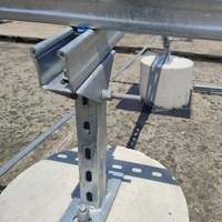 Système de montage solaire sur toit plat personnalisé OEM ODM, rails et supports photovoltaïques galvanisés à chaud, durée de vie de 20 à 25 ans pour béton