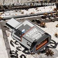 L'adaptateur de données transparent USB3.2/Gen2 double face 10GB 120W prend en charge la fonction OTG pour la sortie AC d'ordinateur et de téléphone portable