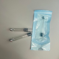 Flacon en verre stérile de 3 ml, cartouche en verre borosilicate scellée individuellement, étanche avec base noire, OEM personnalisé