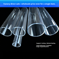 Tube en acrylique transparent PMMA facile à manipuler, haute transparence, lisse, résistant aux intempéries, pour aquarium et décoration de mariage