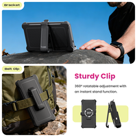 Étui robuste à 3 couches avec clip ceinture, aimant 3000 Gauss pour Samsung A37, coque antichoc PC+TPU avec support et protection anti-poussière pour les ports