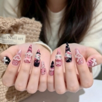 Faux ongles stiletto faits main sur mesure, vente en gros, ongles à presser en vrac pour boutique, ongles artificiels