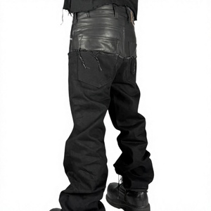 Pantalones Vaqueros Acampanados de Cintura Alta para Hombre, Estilo Casual, Desgastados, Rotos, de Algodón Lavado a la Piedra, Ajuste Holgado, Estilo Otoñal, Precios Bajos - Product Image 2