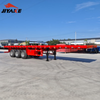Semi-remorque plateau tri-essieux 16m (45 pieds) pour conteneurs, capacité 20 tonnes, avec plateau de chargement pour conteneurs 20 pieds