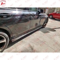 Z-ART 2020-2023 W213 Jupes latérales en fibre de carbone pour Mercedes Benz Classe E, Lame latérale en fibre de carbone pour Classe E, Kit de spoiler E63