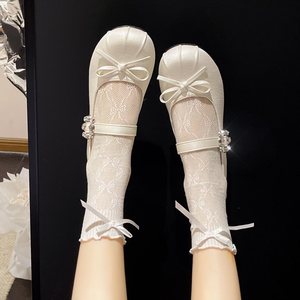 Chaussures Mary Jane pour femmes, bout carré, nœud, boucle en strass, talon bloc, en similicuir, style décontracté chic, 3 couleurs - Product Image 4