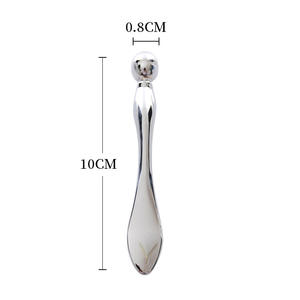 Crème pour les yeux Rose Glod à prix réduit, cuillère faciale en métal, mini masseur pour les yeux, soin de la peau, spatule cosmétique, cuillère - Product Image 2