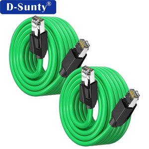 D-sunty M12 RJ45 Industrial Ethernet <b>Cable</b> 4Pin D/8Pin X Code Cat5e Cat6 Cat6a Copper Solid Conductor Shielded <b>Waterproof</b> IP67 - Product Image 2