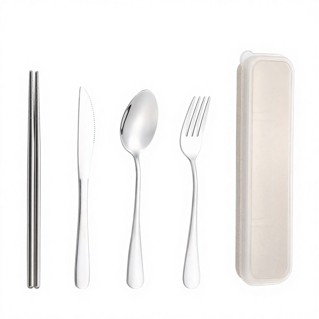 Hot b wheat white knife fork spoon chopsticks set of four