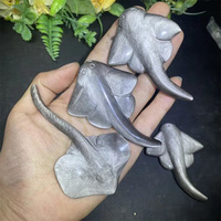 Vente en gros Figurine d'animal en cristal de sculpture de la vie marine de haute qualité Statue en pierre de cristal de guérison Reiki pour la décoration artistique