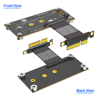 Câble d'extension M.2 NVMe SSD vers PCI-E 4X avec coussinet magnétique, alimentation LED, matériau PCB flexible, longueur 50/100mm, tailles 2242/2260/2280, en stock
