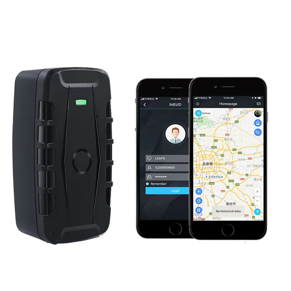 SMS 2g gprs de seguimiento con Android IOS APP 20000mah batería de larga vida magnético gps tracker LK209c