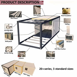 Casa Contenedor Plegable de Estilo Moderno, Portátil, de 10 pies/20 pies, Modular, Prefabricada, en Paquete Plano - Product Image 5