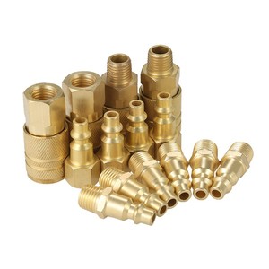 Copper Quick Connector 1/4 NPT 14-Piece Set Pneumatic Tool Accessories - Product Image 1