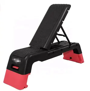 KKFIT Plate-forme de marche aérobie d'exercice de hauteur réglable antidérapante avec bandes de résistance pour la gymnastique à domicile