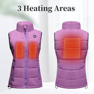 7.4V 12W coton Polyester 3 couches violet 5200MAH veste chauffante à piles <span class=keywords><strong>meilleur</strong></span> <span class=keywords><strong>gilet</strong></span> <span class=keywords><strong>chauffant</strong></span> pour femmes - Product Image 4