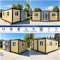 Maison conteneur préfabriquée extensible en structure acier 40Ft 20Ft, 1 2 3 4 5 chambres, maison mobile de jardin, annexe