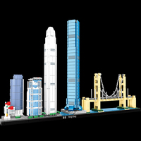 WOMA TOYS Fábrica de Juguetes, Bloques de Construcción de Plástico Personalizados al por Mayor, Arquitectura de Ciudad China, Modelo de Hong Kong, Decoración del Hogar