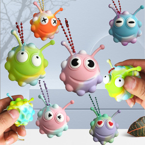 Juguete Antiestrés de Burbujas para Dedos, Descomprimidor 3D con Forma de Oruga, Pelota de Plástico para Aliviar el Estrés, Juguete para Niños de 5 a 7 Años - Product Image 1