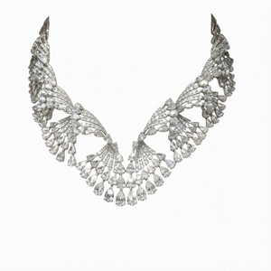 Ensemble de bijoux en cristal de luxe 4 pièces pour femmes, colliers et boucles d'oreilles, ensemble géométrique en strass pour mariage et fête - Product Image 1